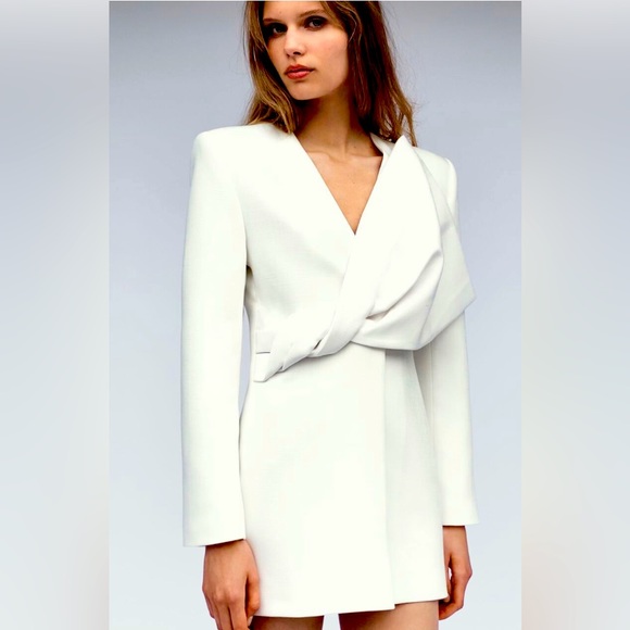 Zara White Blazer Dress LIMITED EDITION - Picture 1 of 8